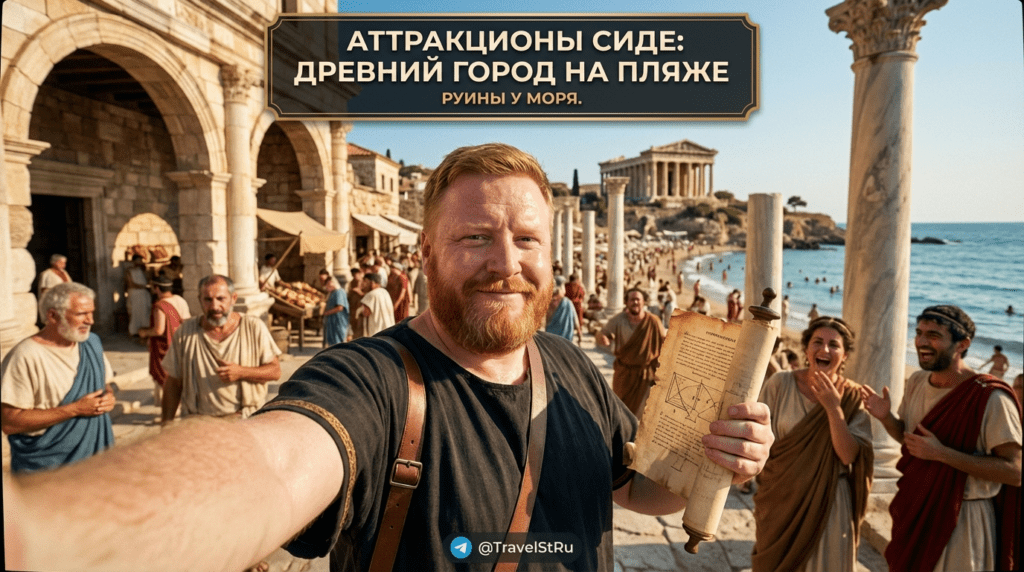 Сиде достопримечательности: античный город на пляже и руины у моря